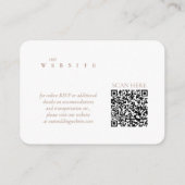 Lush Palm Leaf Wedding Website Terra Cotta ID956 Informatiekaartje (Achterkant)