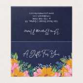 Lush Pink Yellow Flowers Gift Certificate (Outside Unfolded)