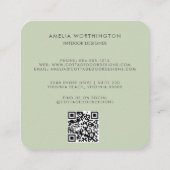 Lush Rustic Moderne Sage Carte de visite botanique (Dos)