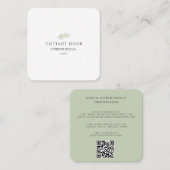 Lush Rustic Moderne Sage Carte de visite botanique (Devant / Derrière)