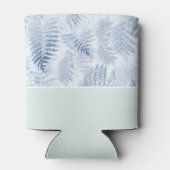 Lush Serene Blue Ferns op groen Blikjeskoeler (Achterkant)