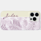 Lush Serene Pink Ferns op Yellow Case-Mate iPhone Case (Achterkant (horizontaal))