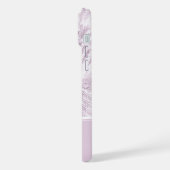 Lush Serene Roze Varen Monogram Initialen iPhone Hoesje (Linkerkant)