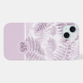 Lush Serene Roze Varen Monogram Initialen iPhone Hoesje (Achterkant horizontaal)