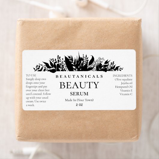 Lush Silhouette Black en White Serum Labels (Insitu)