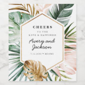 Lush Tropical Mariage Étiquette de vin (Étiquettes simples)