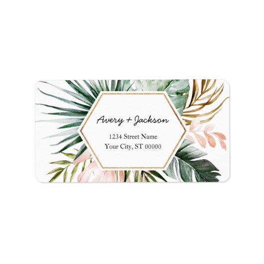 Lush Tropics Address Label (Voorkant)