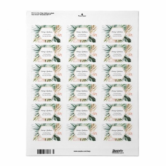 Lush Tropics Address Label (Full Sheet)