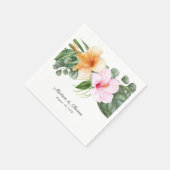 Lush Tropische Bloemen Strand Luau Bruiloft Servet (Hoek)
