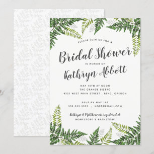 Lush varen tropische botanische bruiloft Vrijgezel Kaart