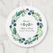 Lush Waterverf Eucalyptus Greenery Wedding Bedankjes Labels (Voorkant)