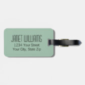 Lush Waterverf Floral Monogram Bagagelabel (Achterkant horizontaal)