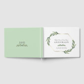 Lush Waterverf Greenery Geometric Wedding Gastenboek (Volledig)