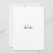 Lush Waterverf Greenery Geometric Wedding Kaart (Achterkant)