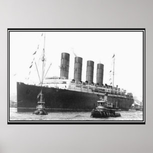 Lusitania 1906 Poster photo Vintage