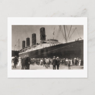 Lusitania Arrives New York City 1907 Briefkaart