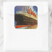 Lusitania Departing Vierkante Sticker (Tas)