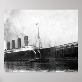 Lusitania Docking Poster