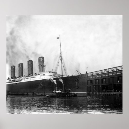 Lusitania Docking Poster (Voorkant)