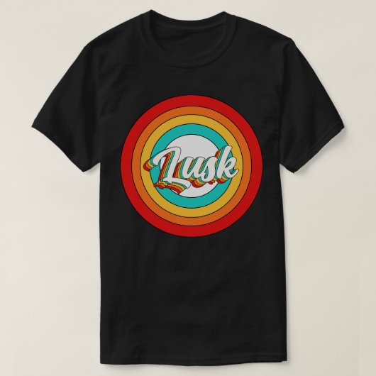 Lusk Naam Shirt Lusk Circle (Design voorkant)