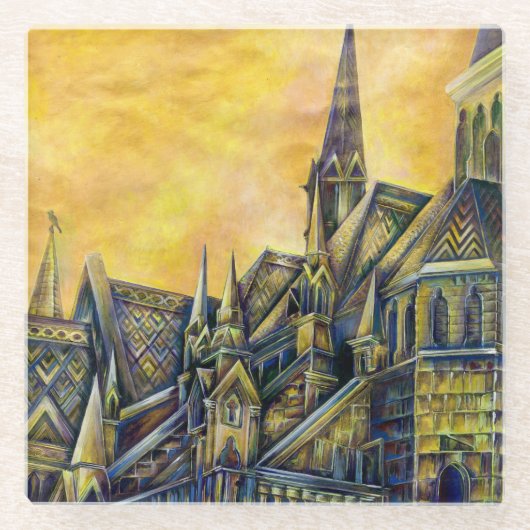 Lust in ruimte glazen onderzetter (Voorkant)