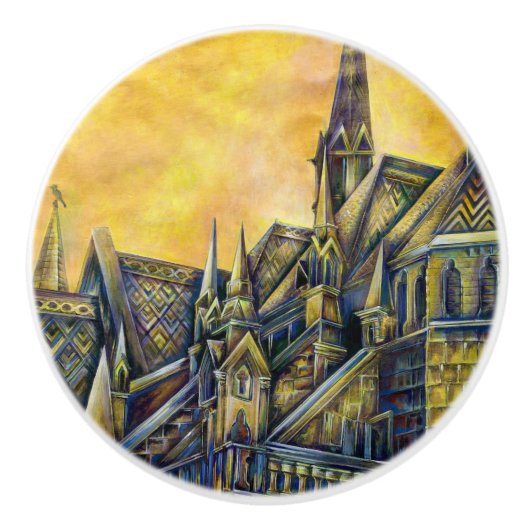 Lust in ruimte keramische knop (Voorkant)