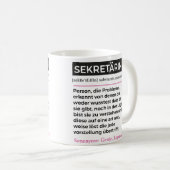 Lustig Sekretärin, Assistenz, Büro Spruch Geschenk Koffiemok (Voorkant rechts)