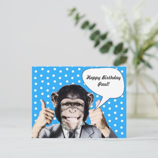 Lustige beschreibbare personalisierbare Postkarten Briefkaart (Staand voorkant)