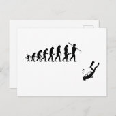 Lustige Tauchen Evoluton Briefkaart (Voorkant / Achterkant)