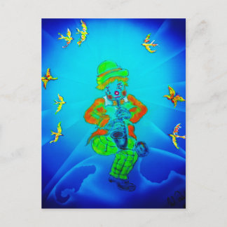 Lustige Welt Clown 2 Briefkaart