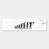 Lustiger Bogenschießen Evolution Bumpersticker (Voorkant)