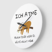 Lustiger Faultier Spruch Geschenk Uhr Grote Klok (Hoek)