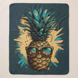 Lustiges Ananas Obst Sherpa Deken
