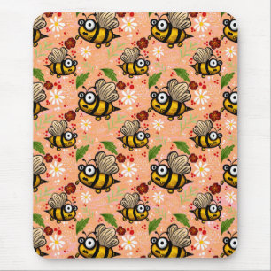 Lustiges Bienchen - Orange Helles Geschenkpapier T Muismat