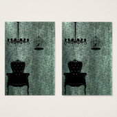 Lustre, chaise et cage à oiseaux (Devant & derrière)