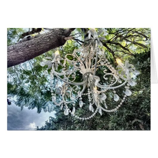 Lustre Chic en cristal blanc (Devant horizontal)