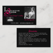 Lustre de cartes de visite de design d'intérieur (Devant / Derrière)