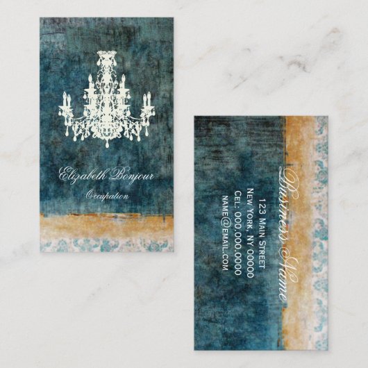 Lustre de Cocos - carte de visite (d'options de (Devant / Derrière)