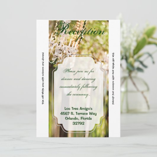 Lustre en cristal carte de réception 3,5x7 arbre e (Debout devant)