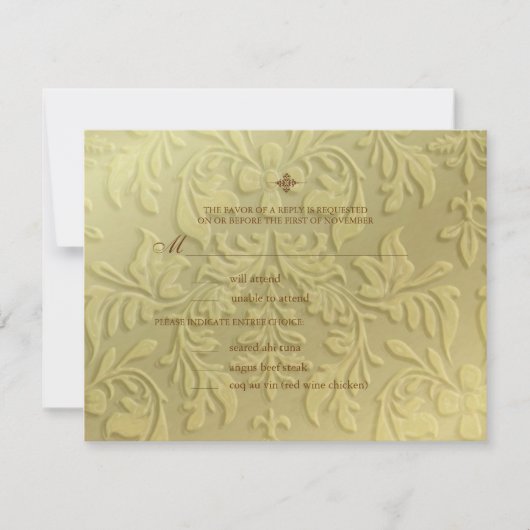 Lustre / GRAND RSVP pour invitations 5x7 (Devant)
