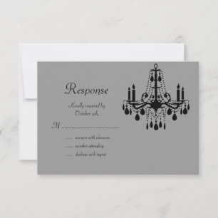 Lustre noir et chauves-souris RSVP