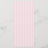 Lustre rose et blanc Menu Réception en rayures (Dos)