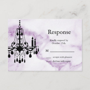 Lustre RSVP sur marbre pourpre