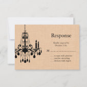 Lustre sur Burlap RSVP (Devant)