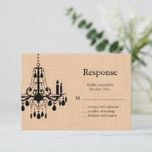 Lustre sur Burlap RSVP (Debout devant)