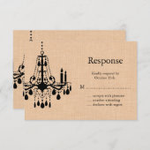 Lustre sur Burlap RSVP (Devant / Derrière)