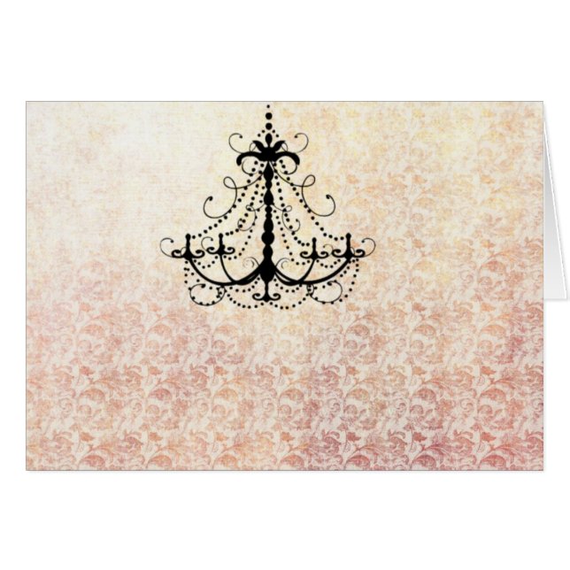 Lustre sur papier peint faux vintage (Devant horizontal)