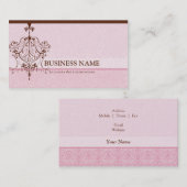 Lustre vintage élégant carte de visite (Devant / Derrière)