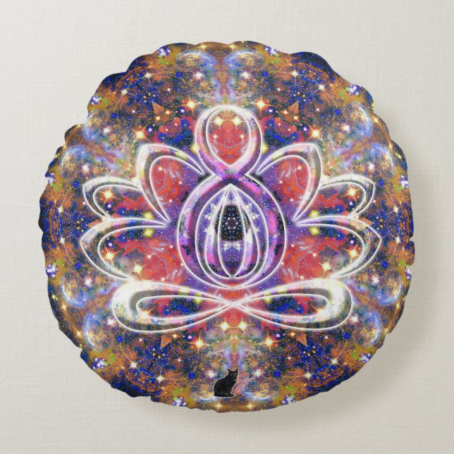 Lustré Zen Lotus Coussin rond (Devant)