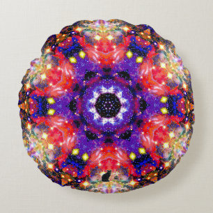 Lustrous Stellar Kaleid Ronde Kussen